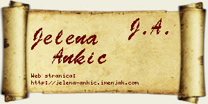 Jelena Ankić vizit kartica